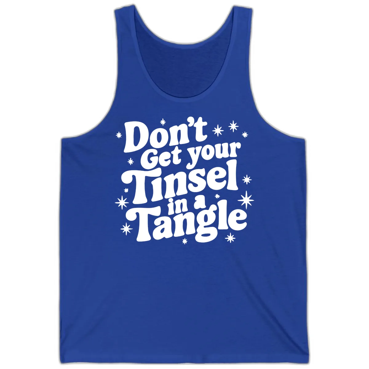 Don't Get Your Tinsel in a Tangle Holiday Design Tank in True Royal