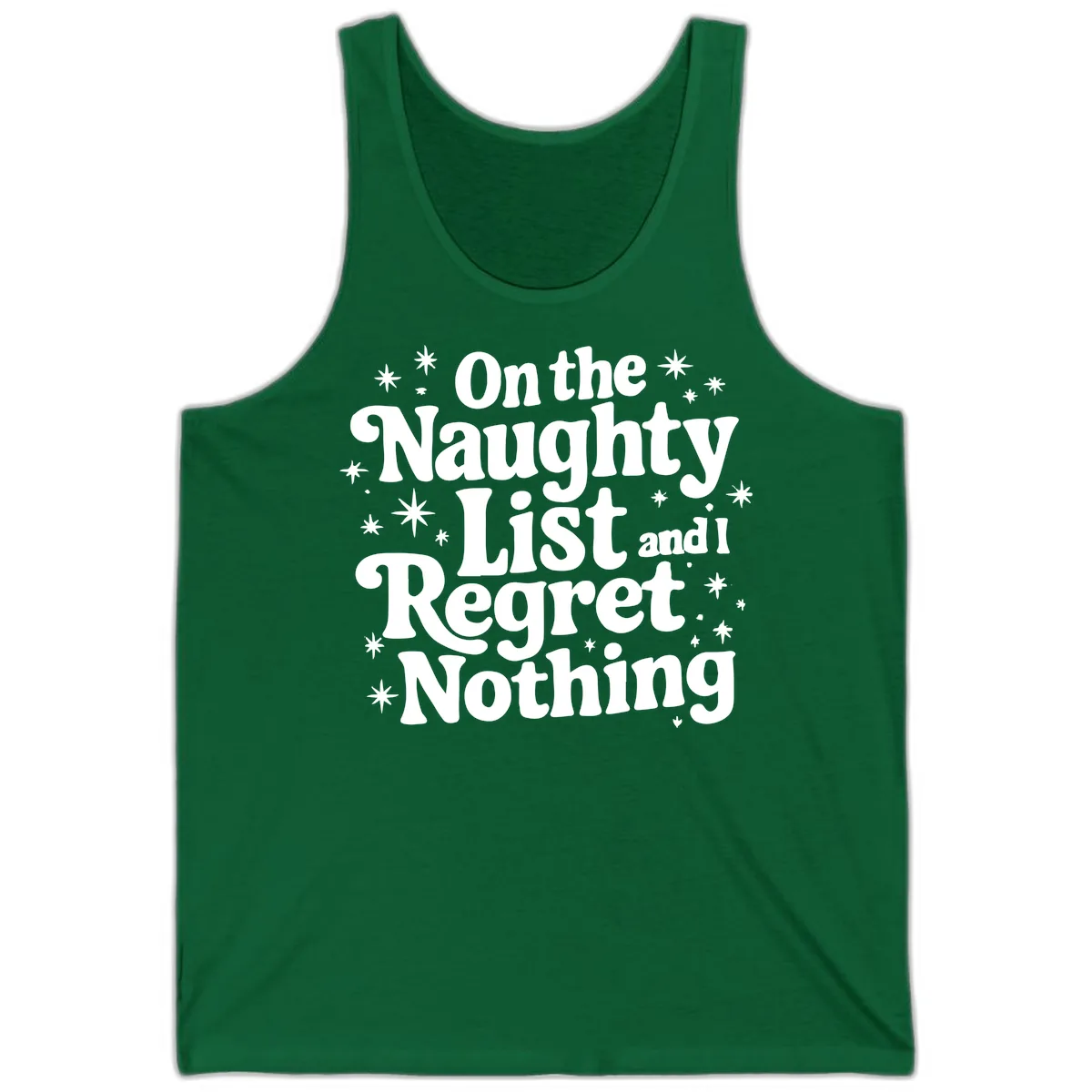 On The Naughty List And I Regret Nothing Tank in Kelly