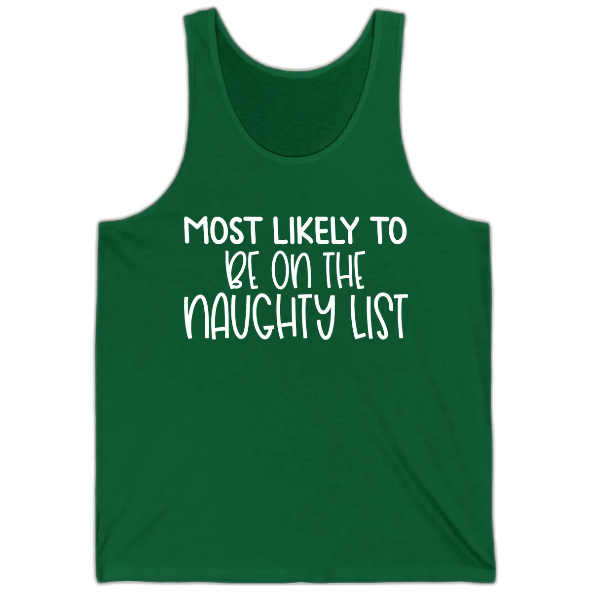 Most Likely To Be On The Naughty List Tank in Kelly