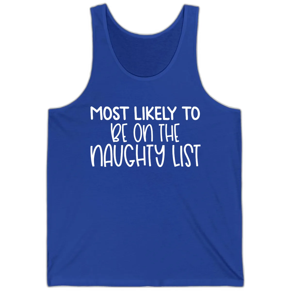 Most Likely To Be On The Naughty List Tank in True Royal