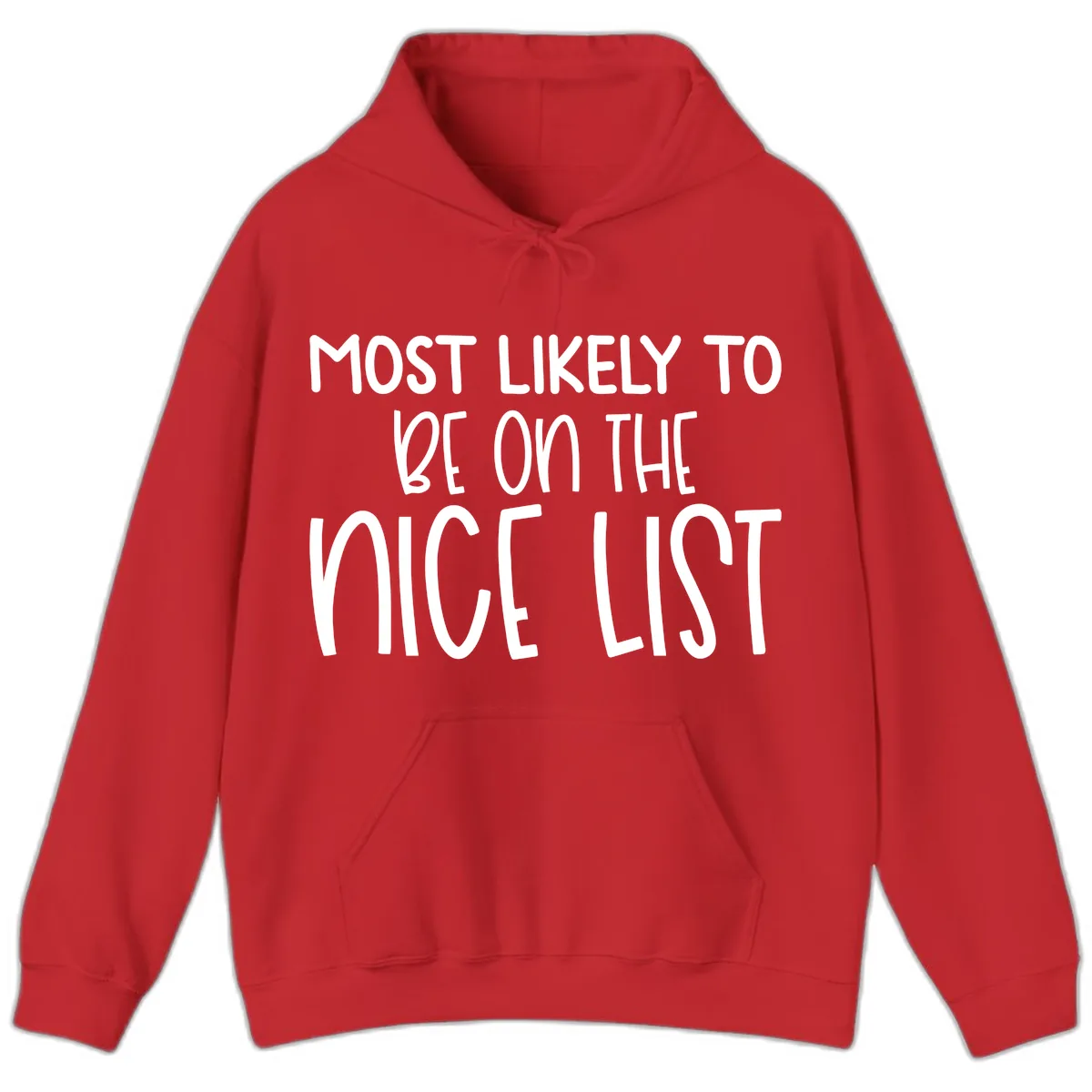 Most Likely To Be On The Nice List Hoodie in Red