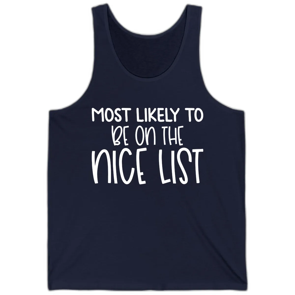 Most Likely To Be On The Nice List Tank in Navy