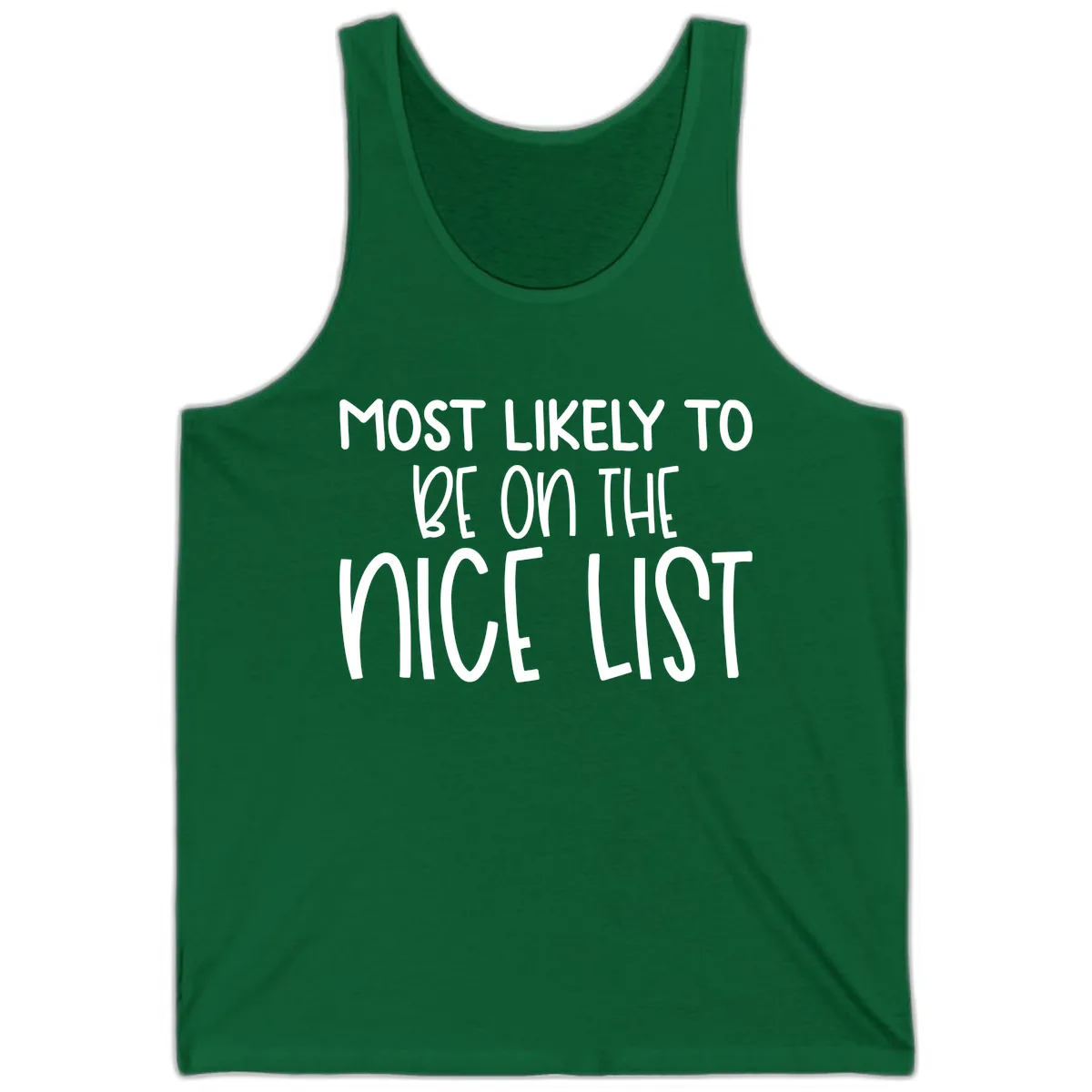 Most Likely To Be On The Nice List Tank in Kelly