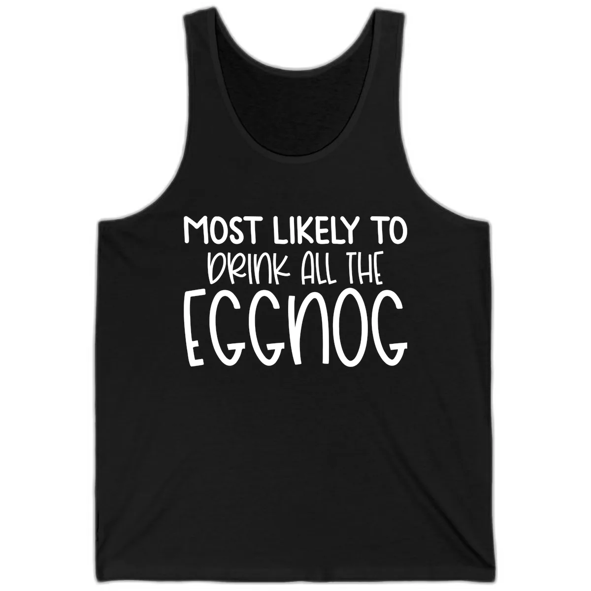 Most Likely To Drink All The Eggnog Tank in Black
