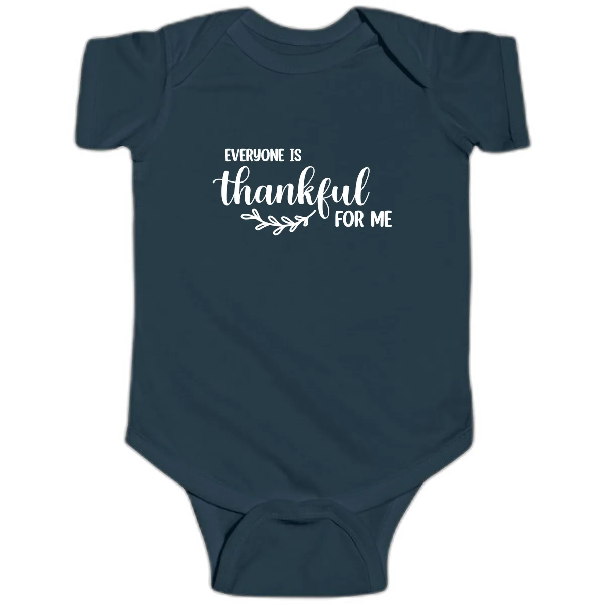 Everyone Is Thankful For Me Design Baby Onesie in Navy