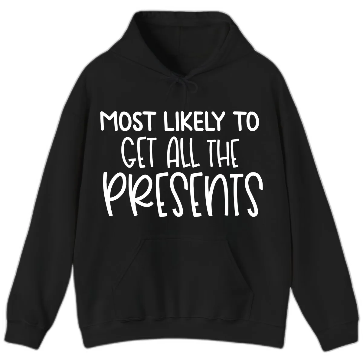 Most Likely To Get All The Presents Hoodie in Black