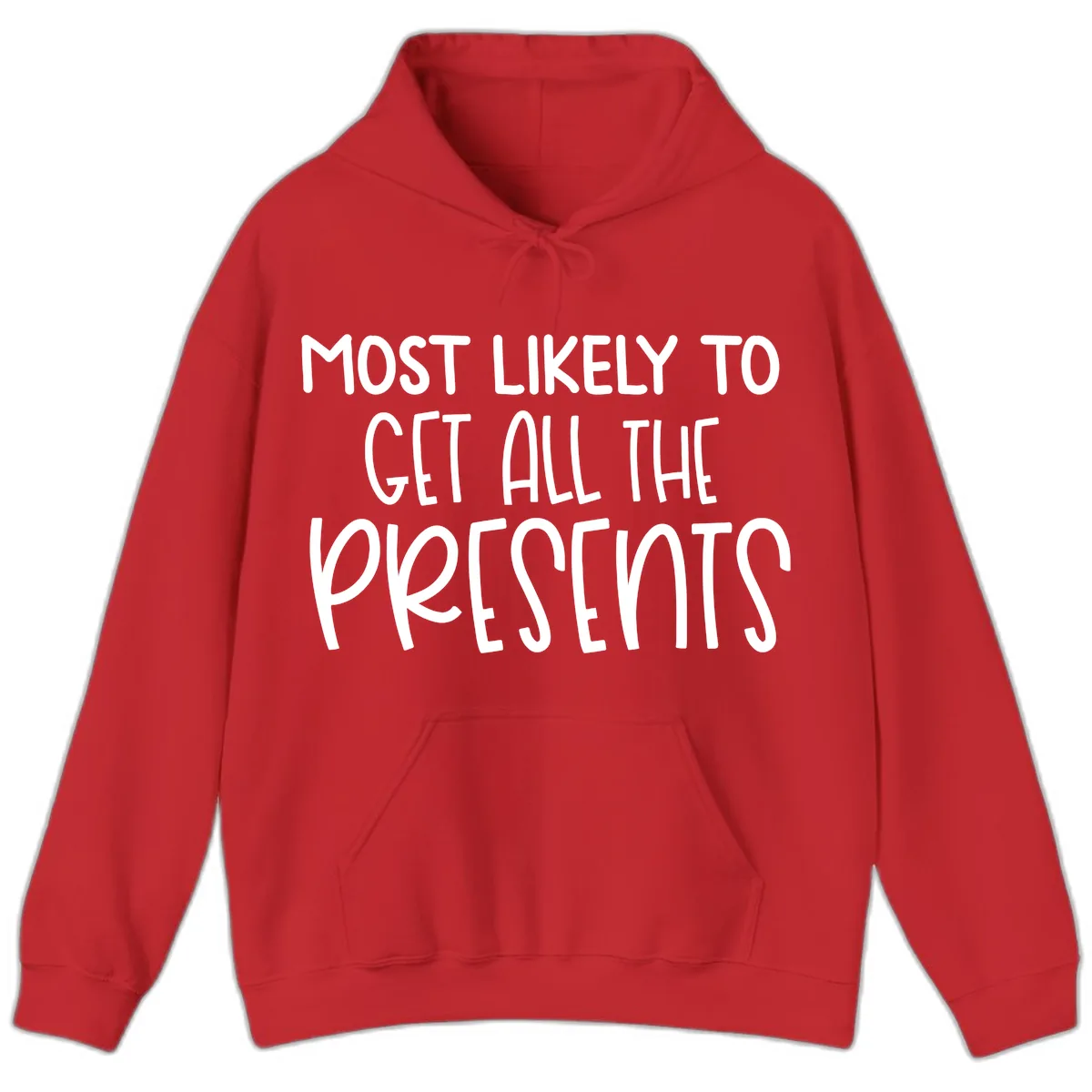 Most Likely To Get All The Presents Hoodie in Red