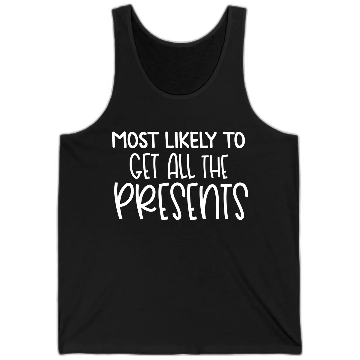 Most Likely To Get All The Presents Tank in Black