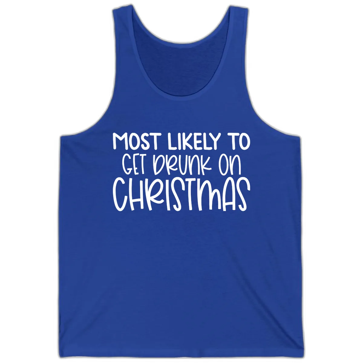 Most Likely To Get Drunk On Christmas Tank in True Royal