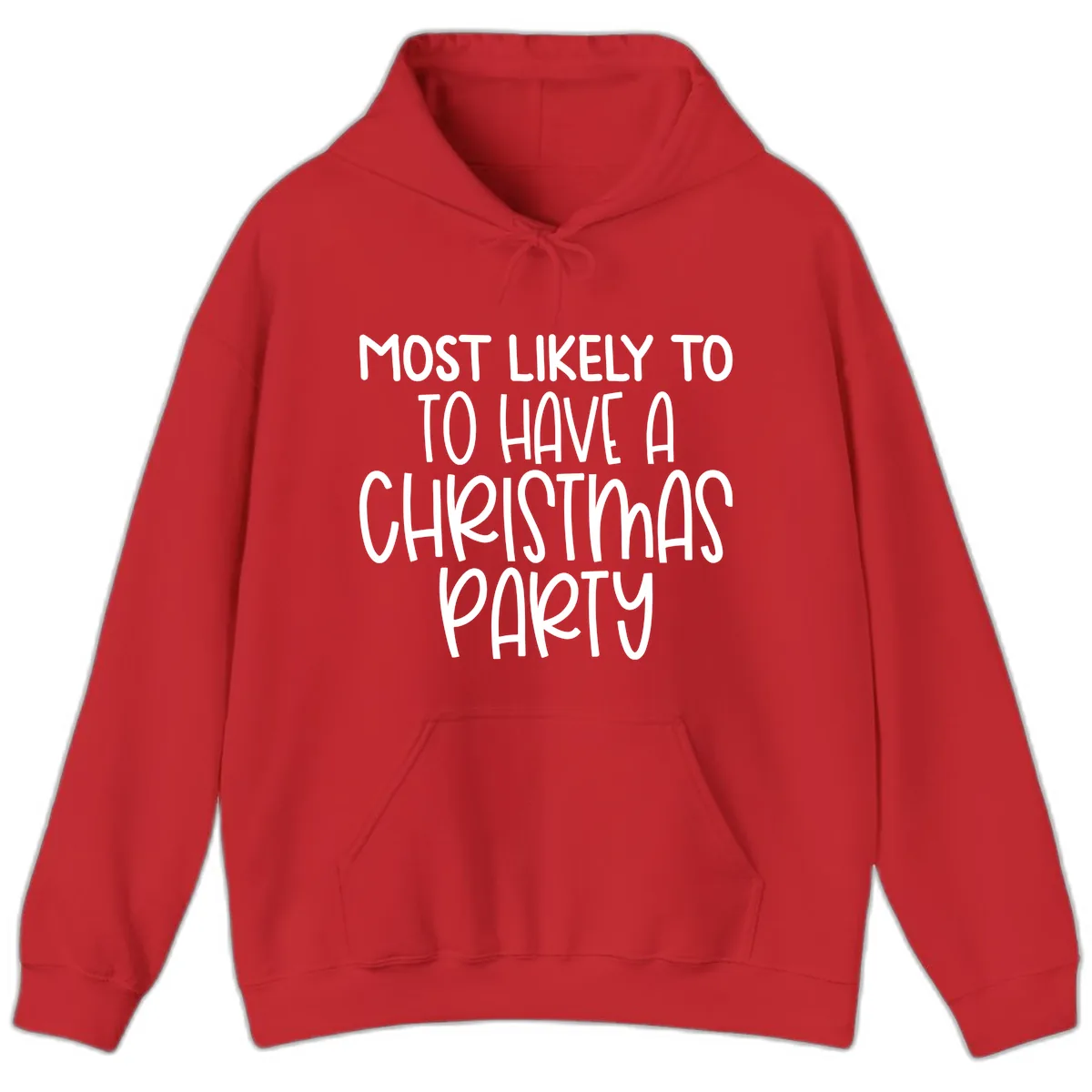 Most Likely To Have A Christmas Party Hoodie in Red