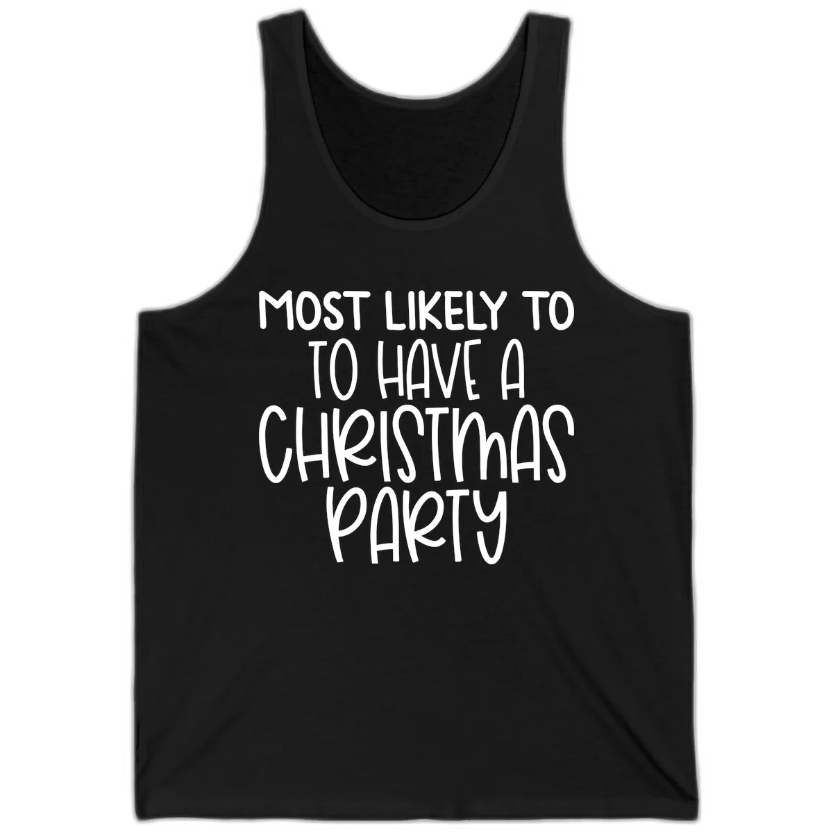 Most Likely To Have A Christmas Party Tank in Black
