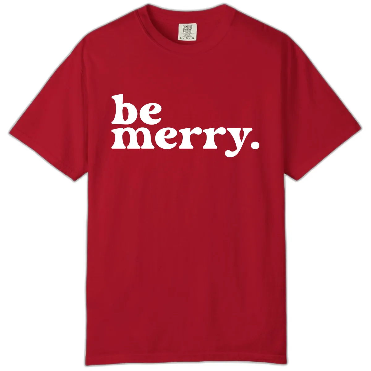 Be Merry Holiday Typography Comfort Color in Red