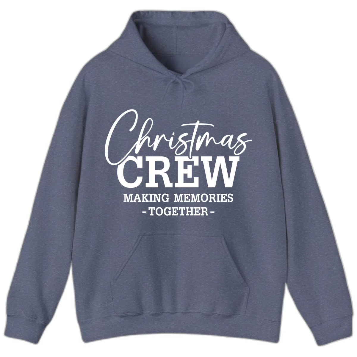 Christmas Crew Making Memories Together Hoodie in Heather Navy