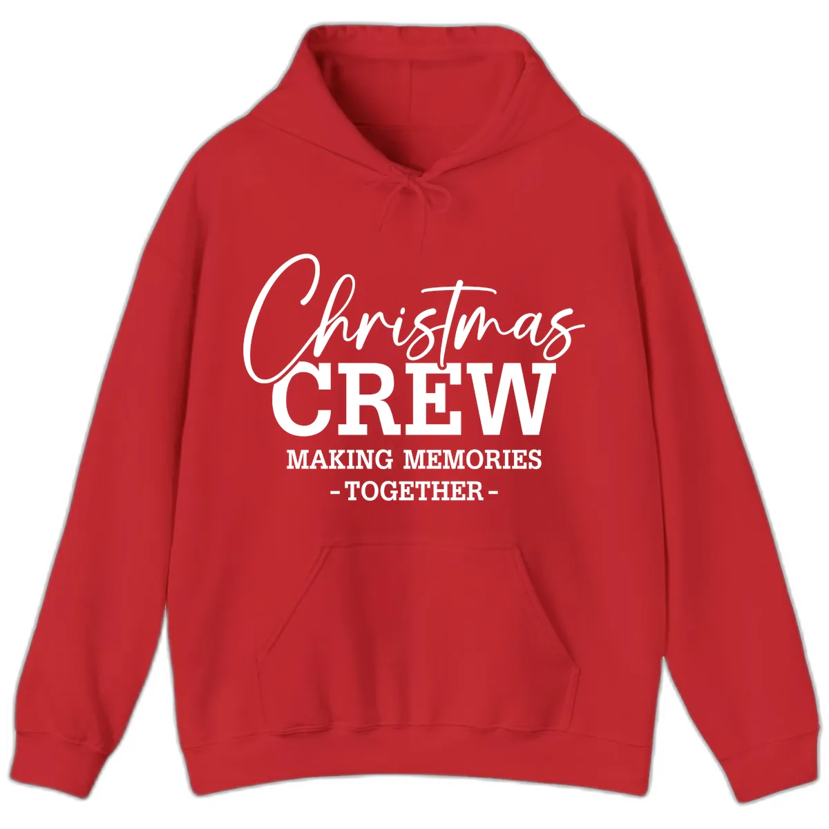 Christmas Crew Making Memories Together Hoodie in Red