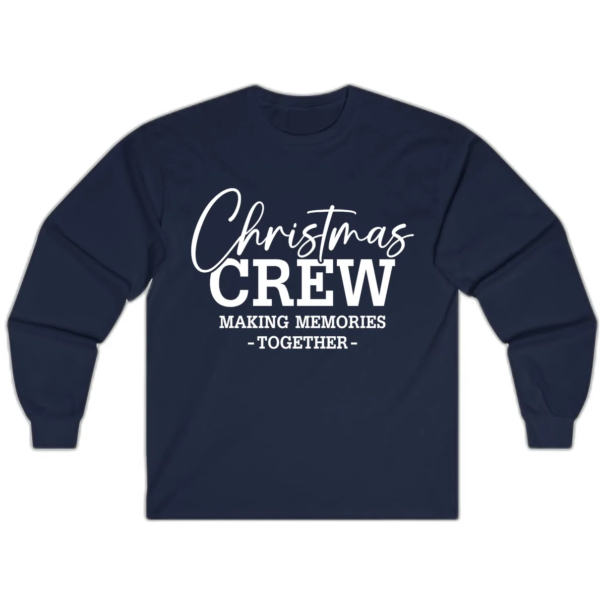 Christmas Crew Making Memories Together Long Sleeve in Navy