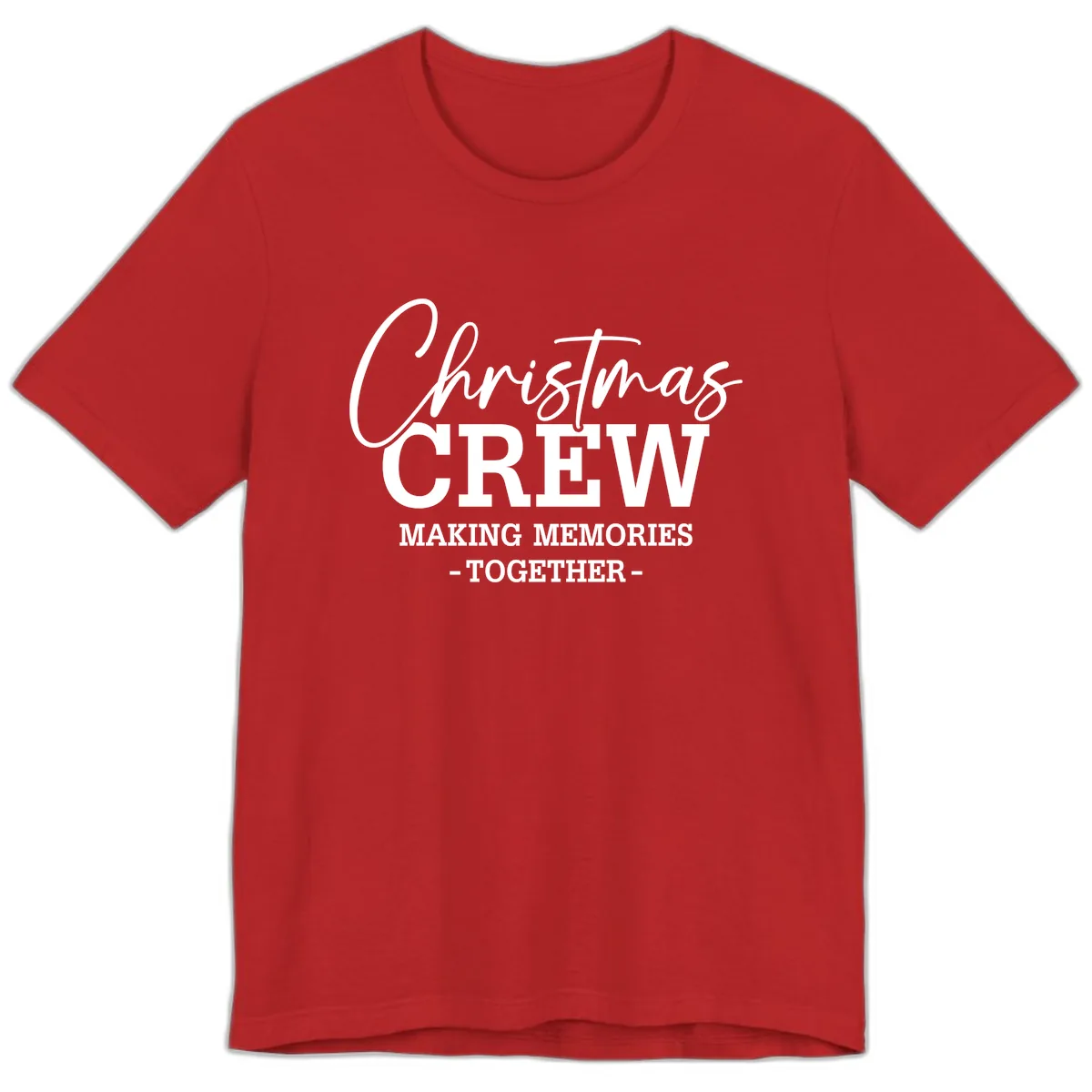Christmas Crew Making Memories Together Premium T-Shirt in Red