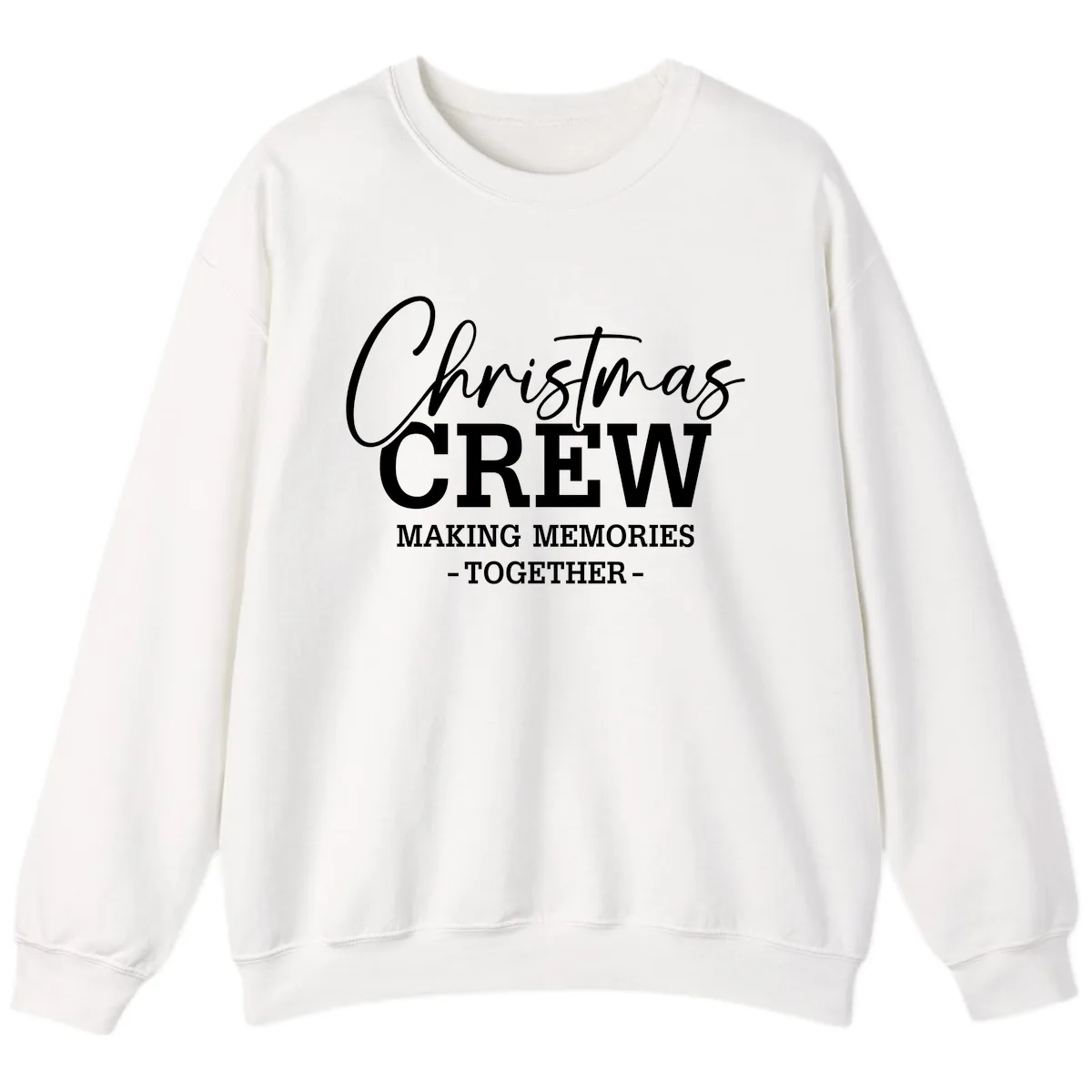 Christmas Crew Making Memories Together Sweatshirt in White