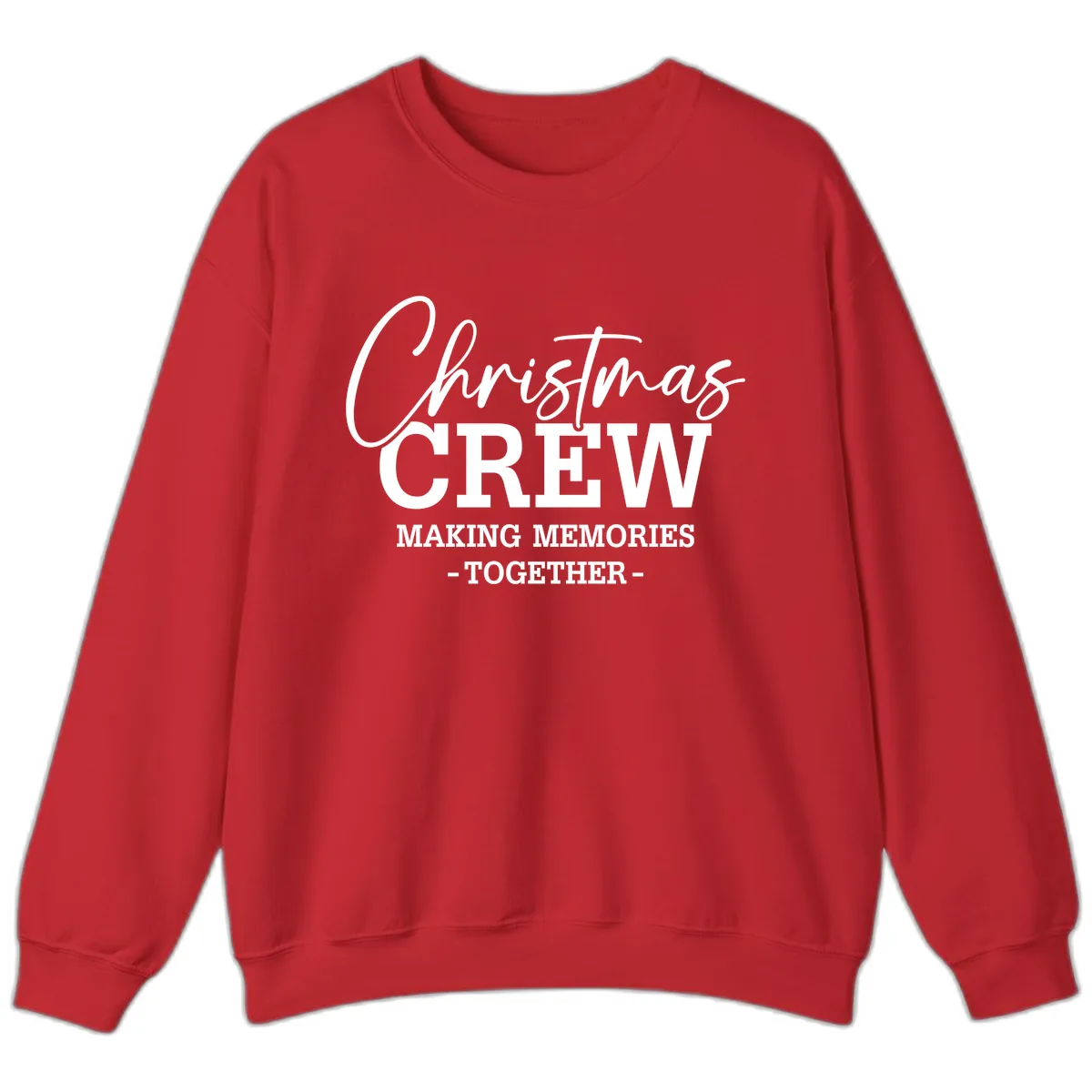 Christmas Crew Making Memories Together Sweatshirt in Red