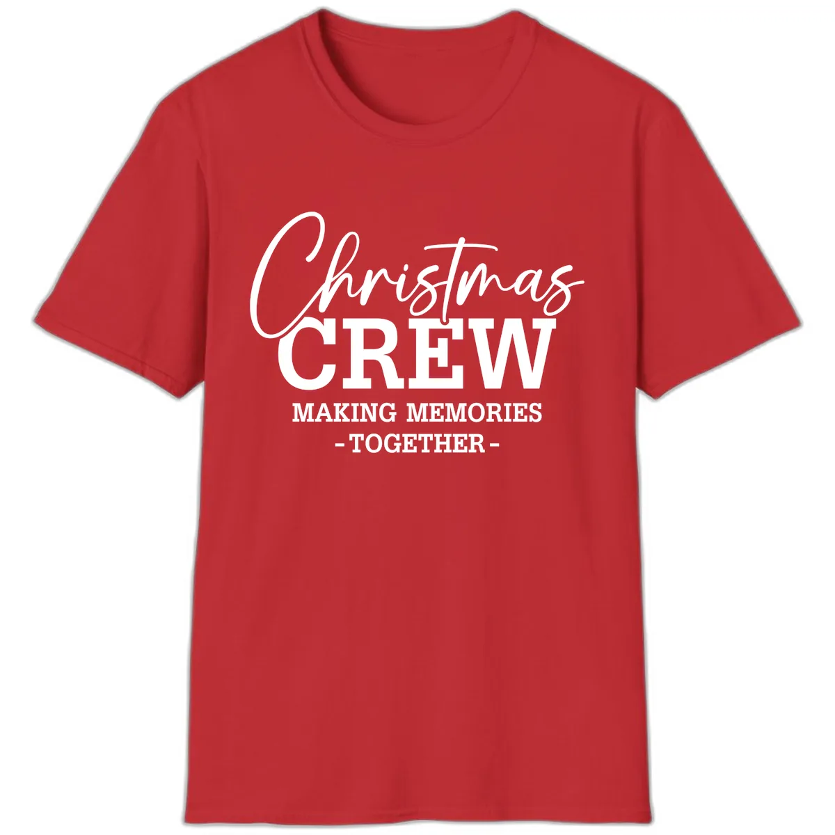 Christmas Crew Making Memories Together T-Shirt in Red