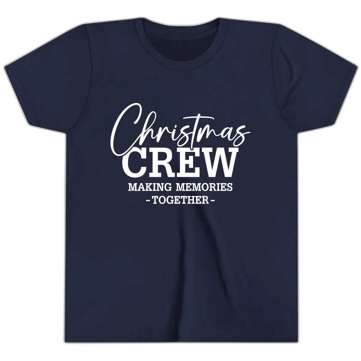 Christmas Crew Making Memories Together Youth T-Shirt in Navy