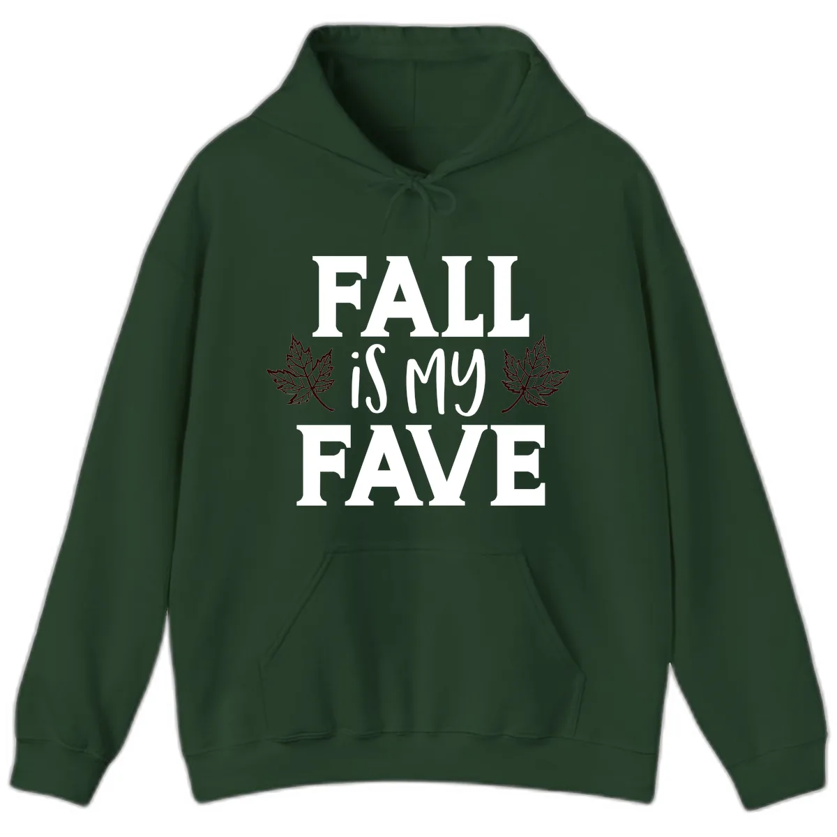 Fall Is My Favorite Season Hoodie in Forest Green