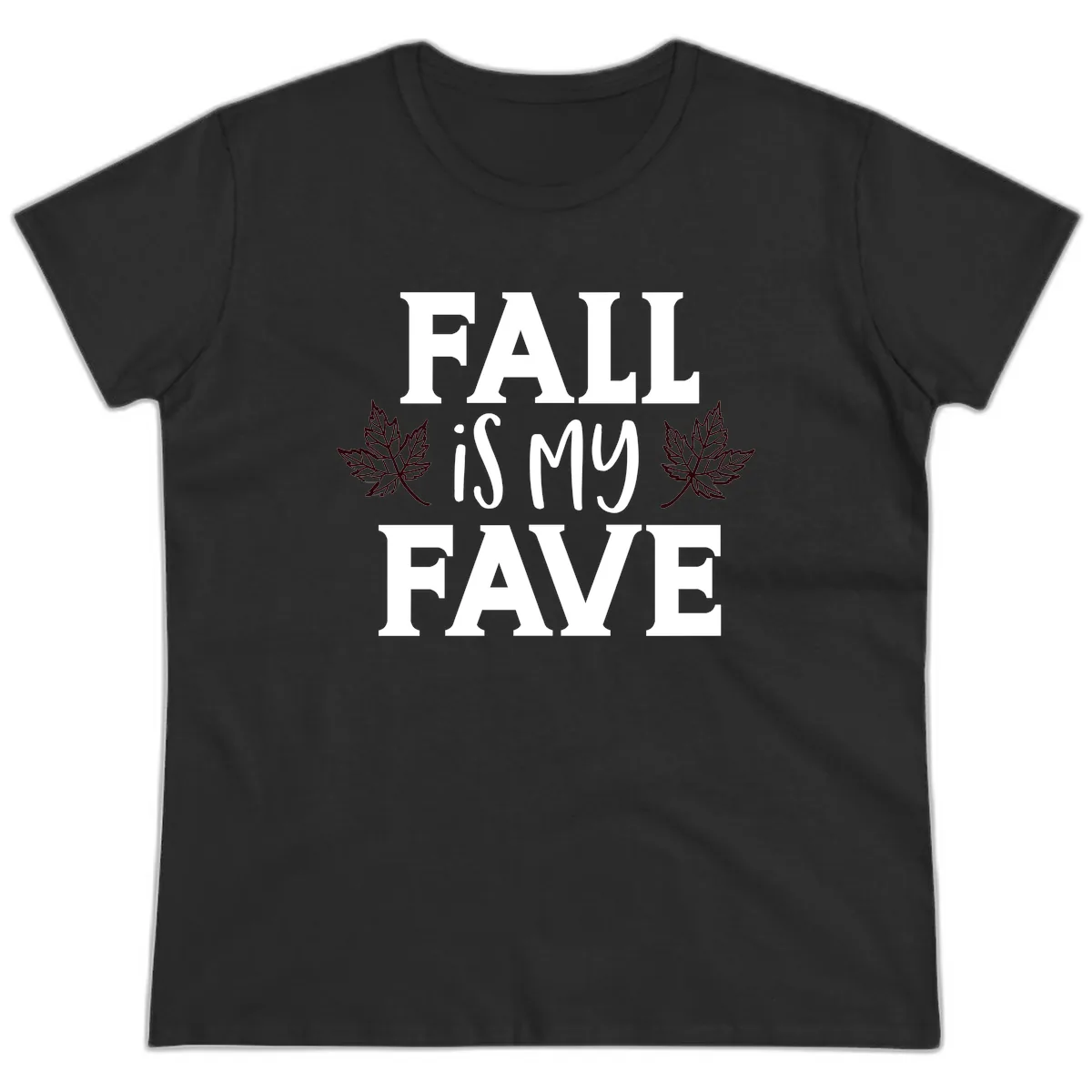 Fall Is My Favorite Season Ladies Tee in Black