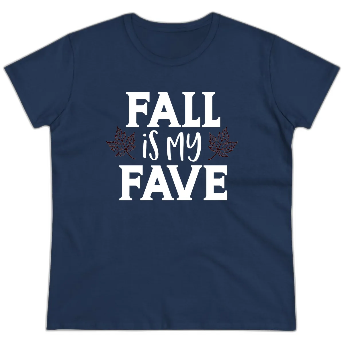 Fall Is My Favorite Season Ladies Tee in Navy