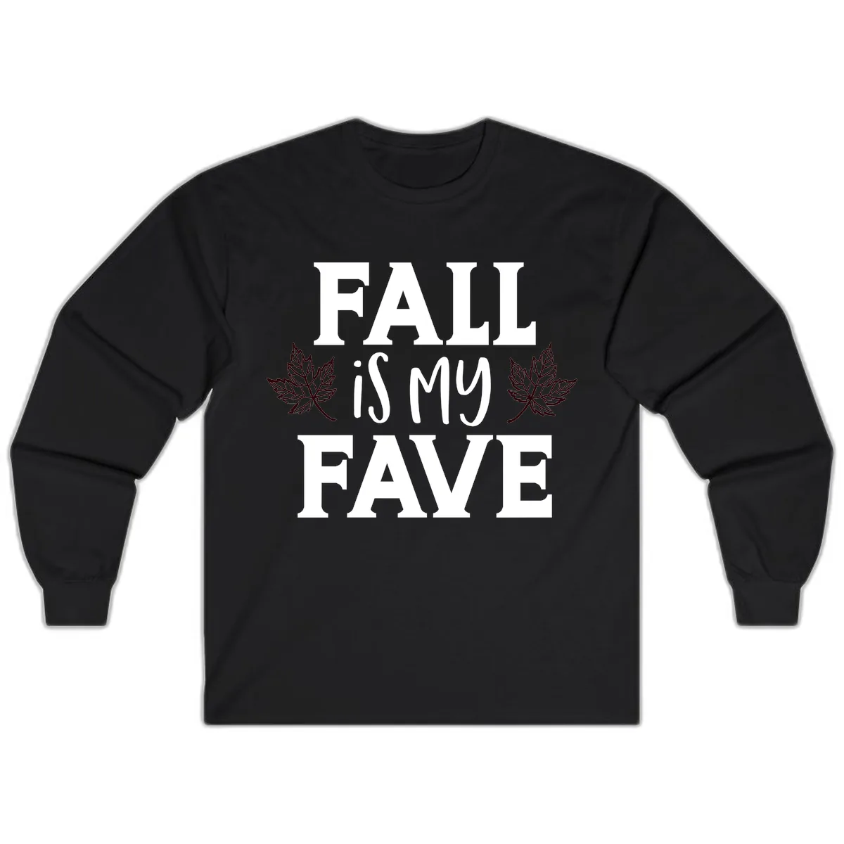 Fall Is My Favorite Season Long Sleeve in Black