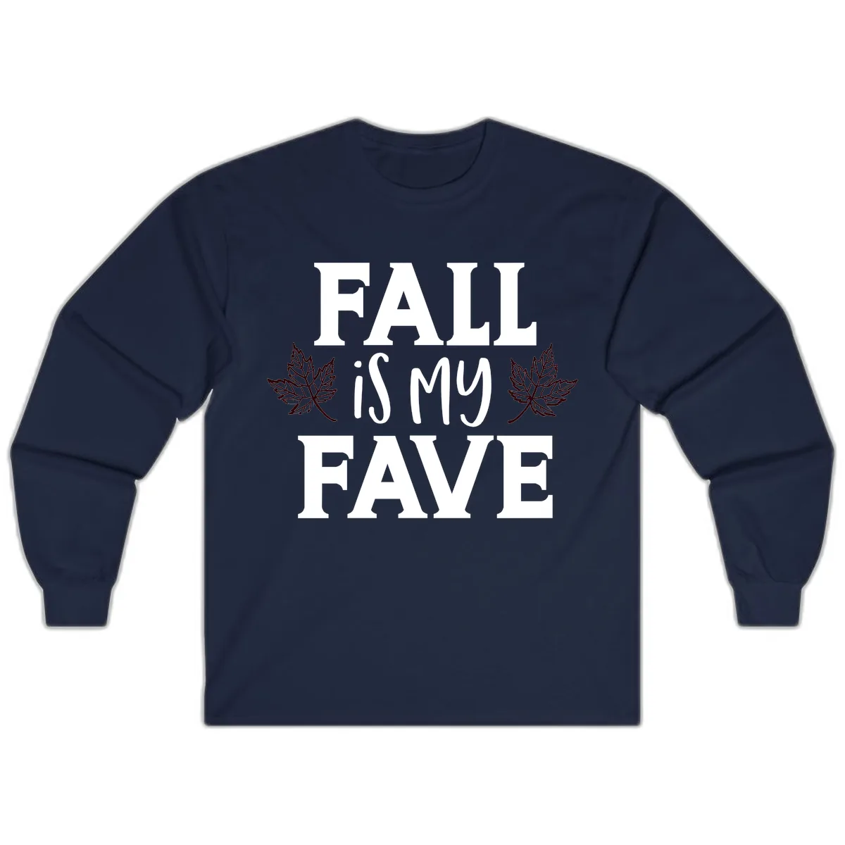 Fall Is My Favorite Season Long Sleeve in Navy
