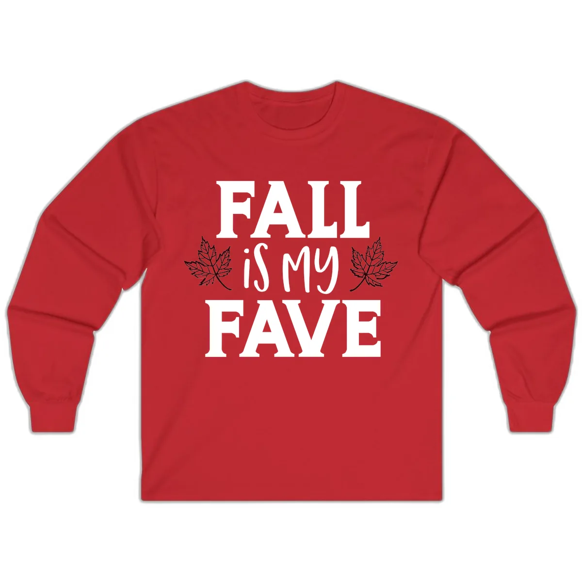 Fall Is My Favorite Season Long Sleeve in Red