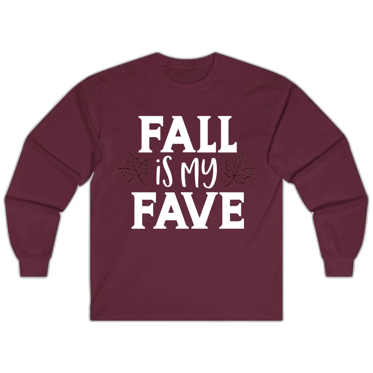 Fall Is My Favorite Season Long Sleeve in Maroon