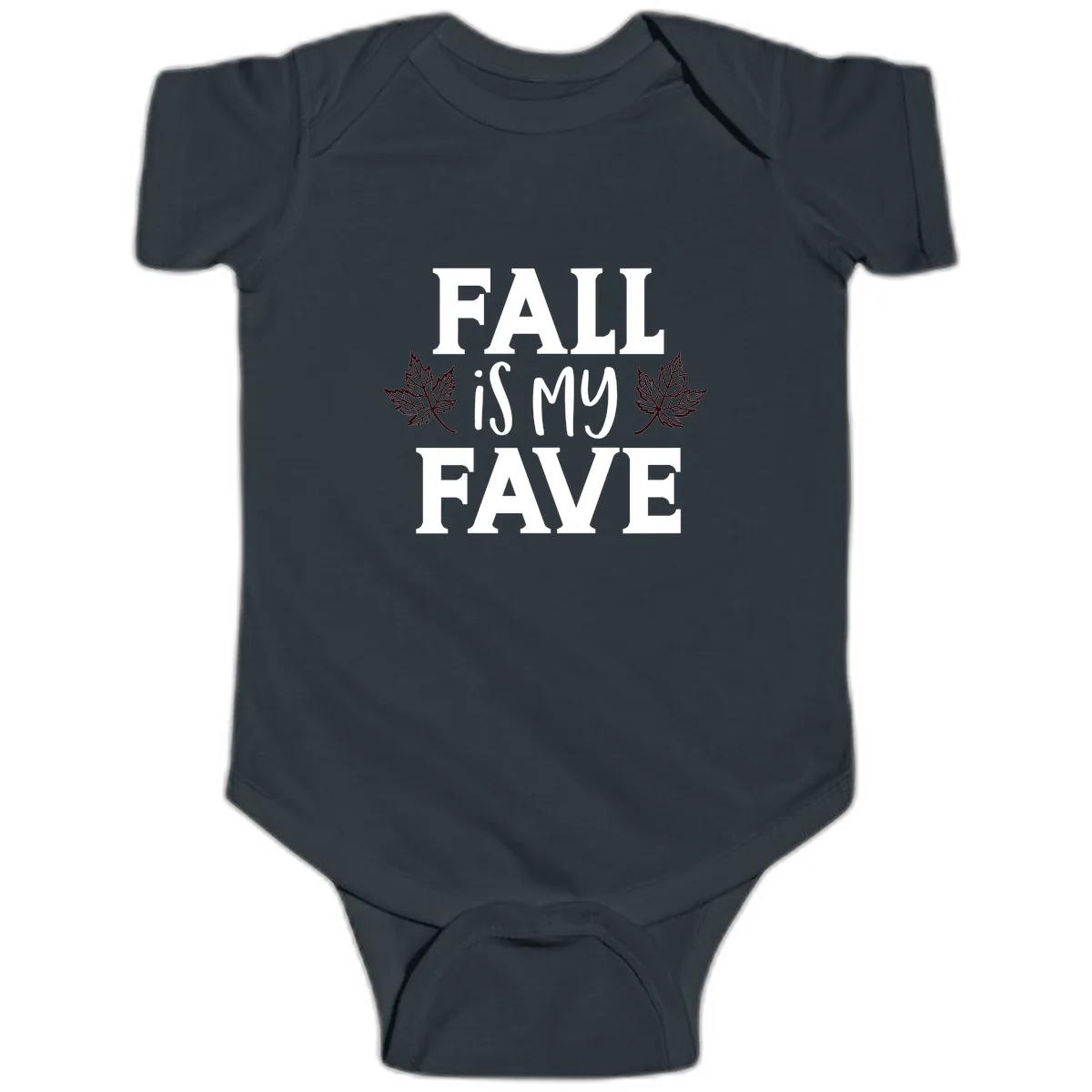 Fall Is My Favorite Season Baby Onesie in Black