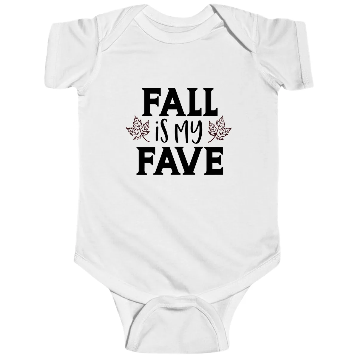 Fall Is My Favorite Season Baby Onesie in White