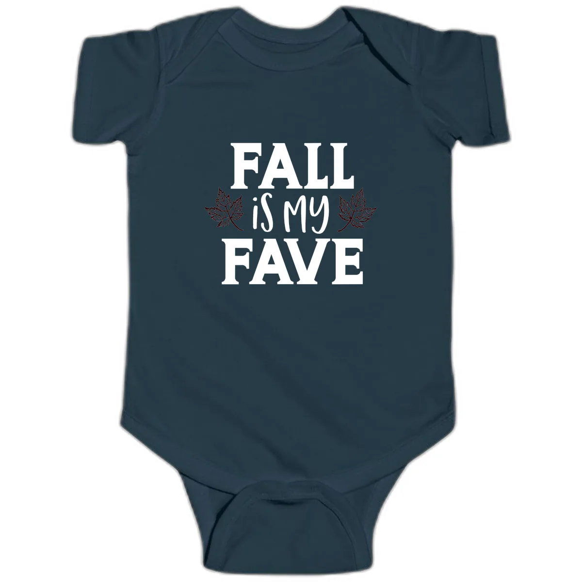 Fall Is My Favorite Season Baby Onesie in Navy
