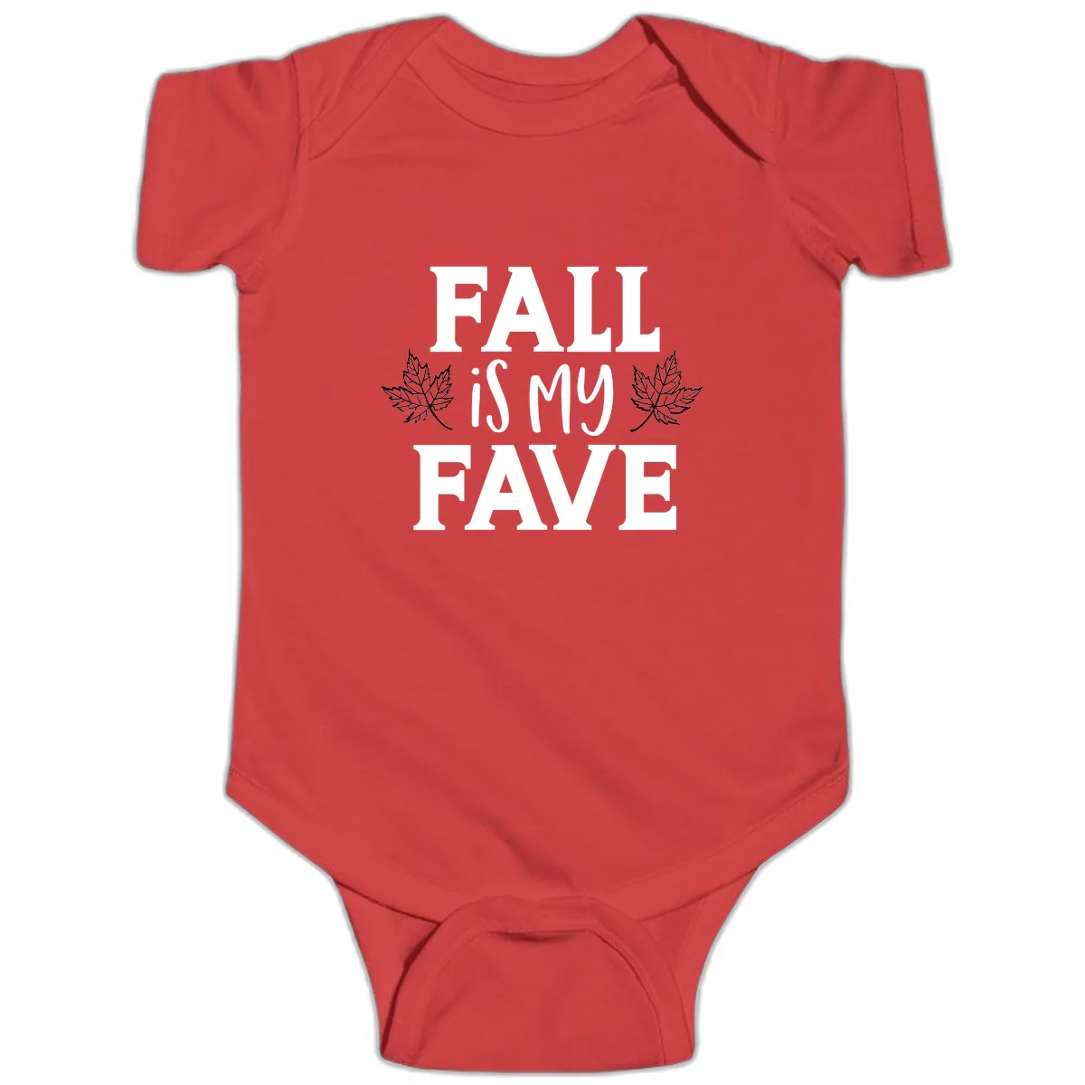 Fall Is My Favorite Season Baby Onesie in Red