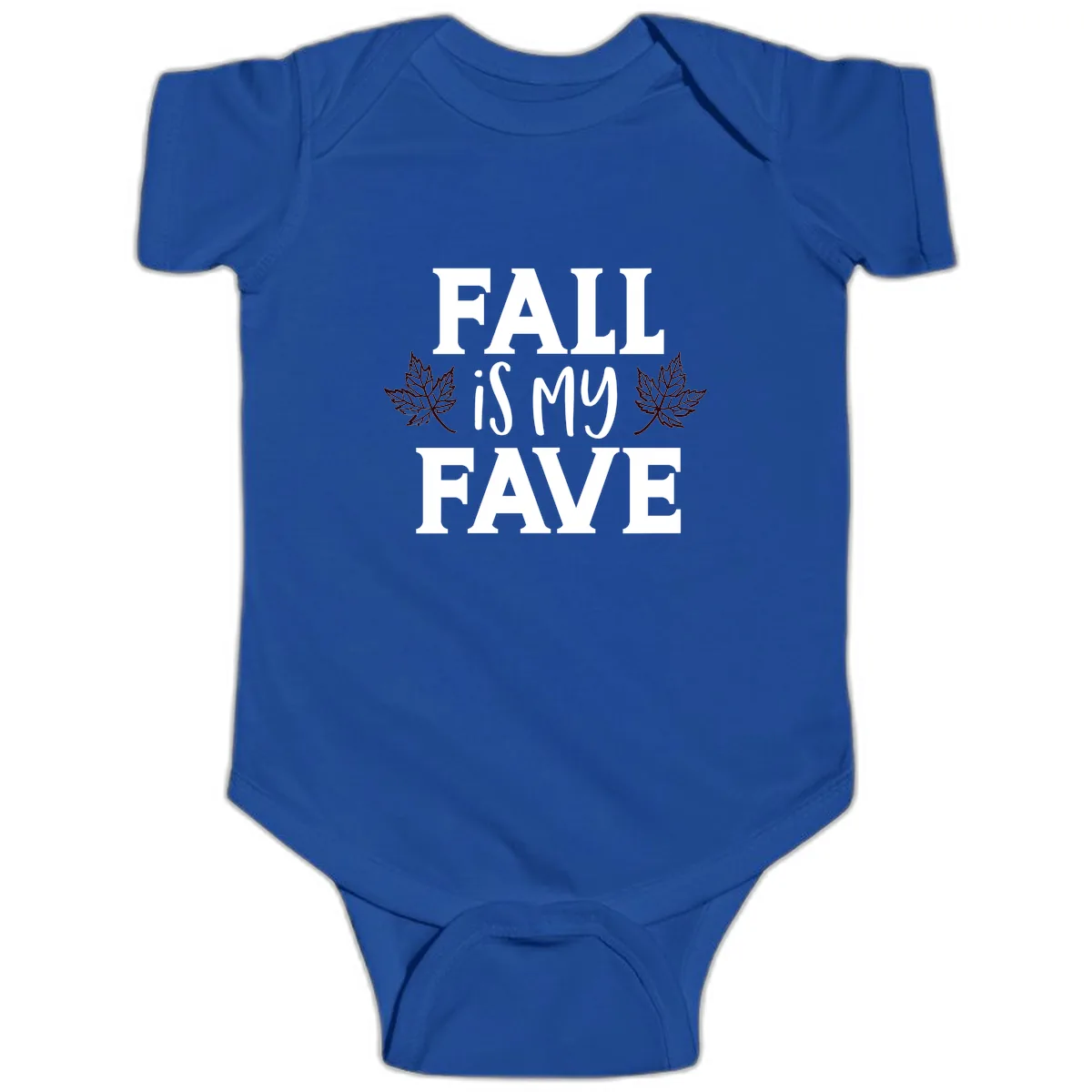 Fall Is My Favorite Season Baby Onesie in Royal