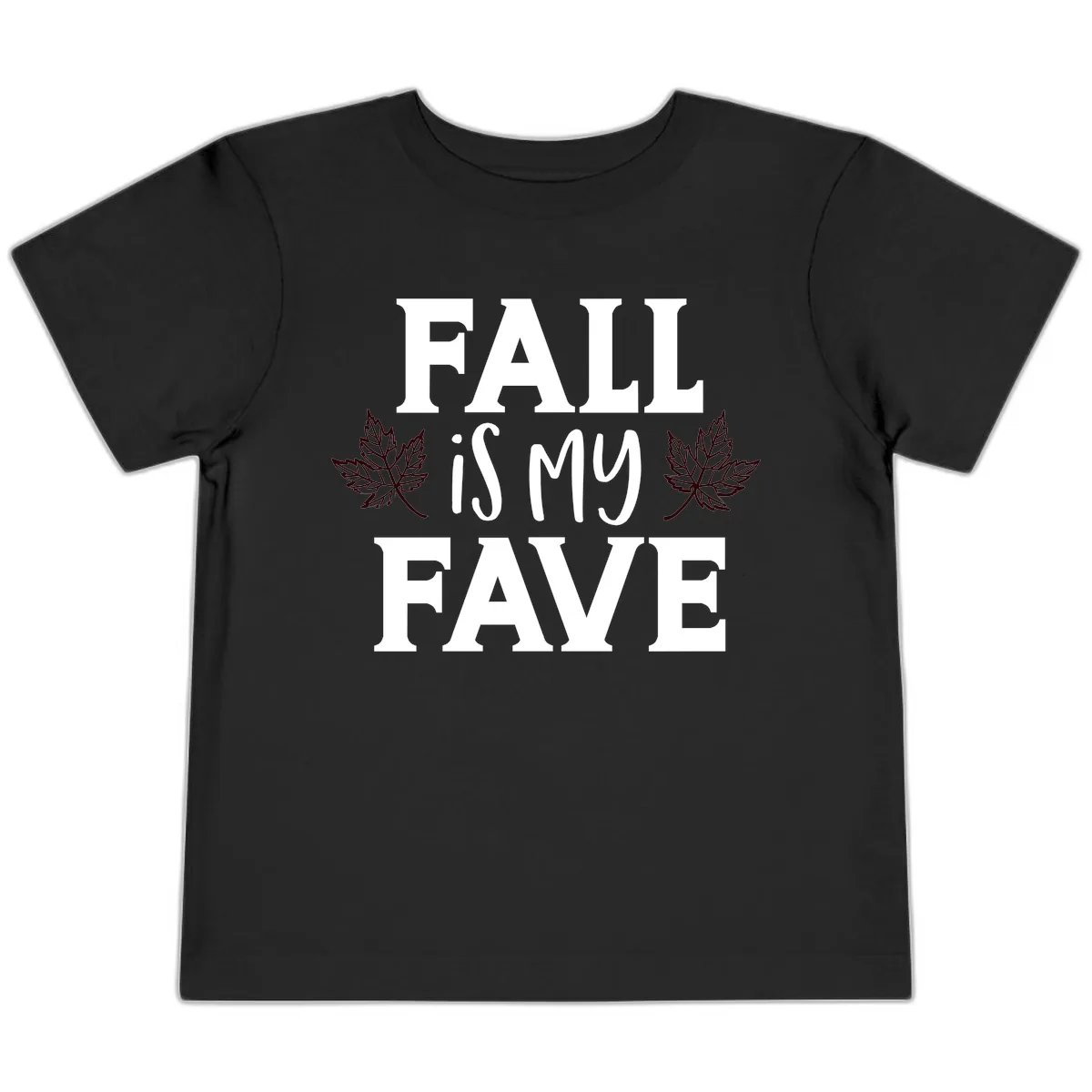 Fall Is My Favorite Season Toddler T-Shirt in Black