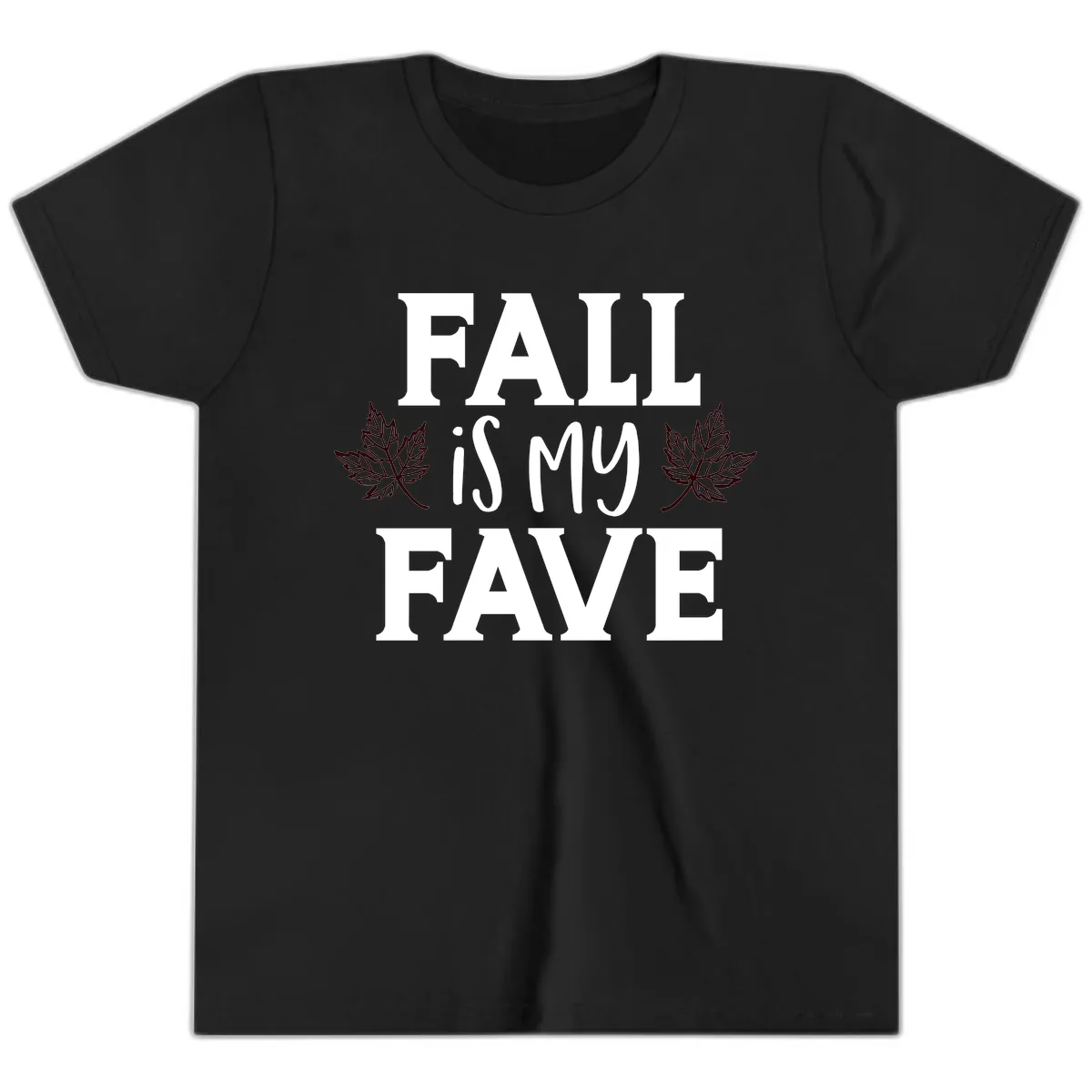 Fall Is My Favorite Season Youth T-Shirt in Black