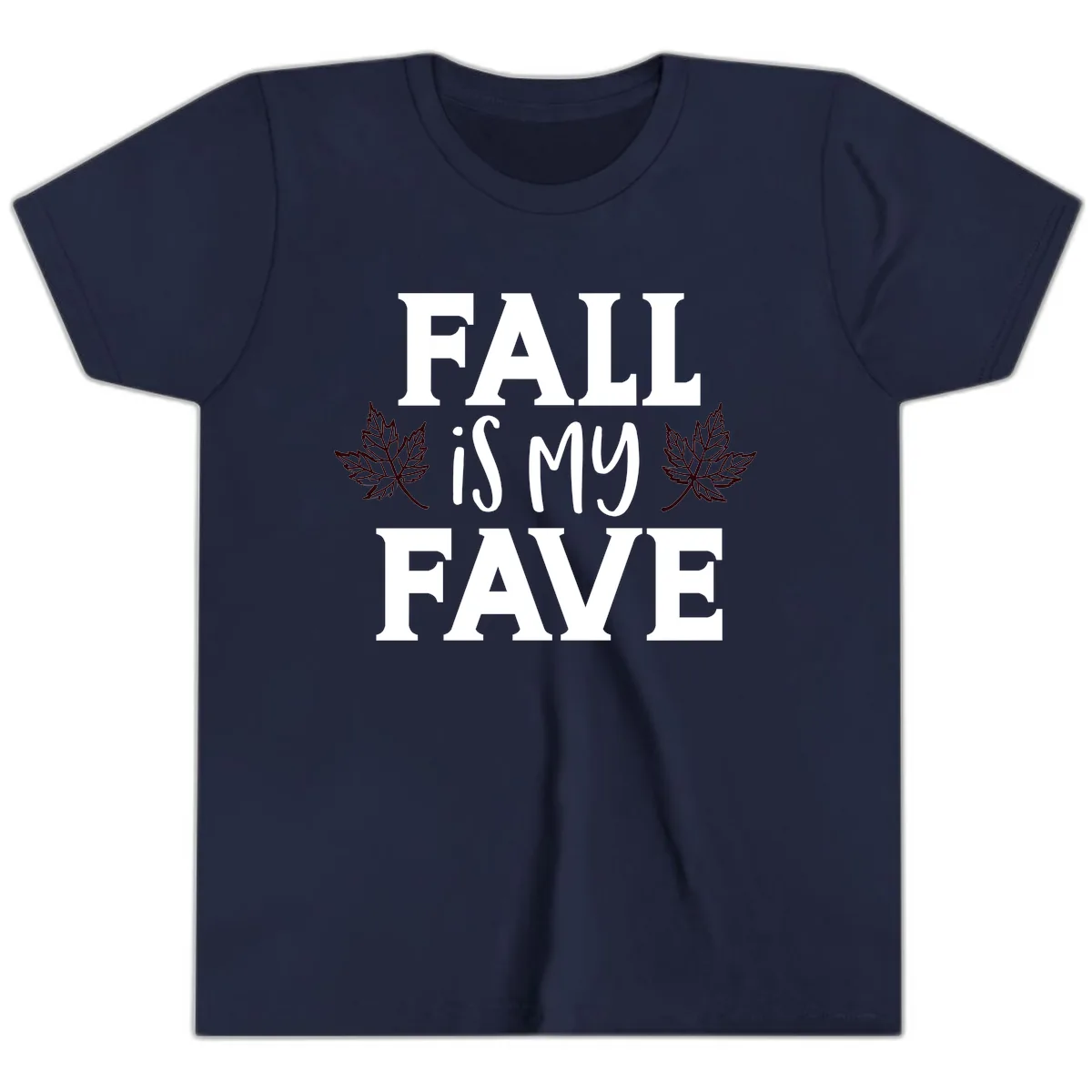 Fall Is My Favorite Season Youth T-Shirt in Navy