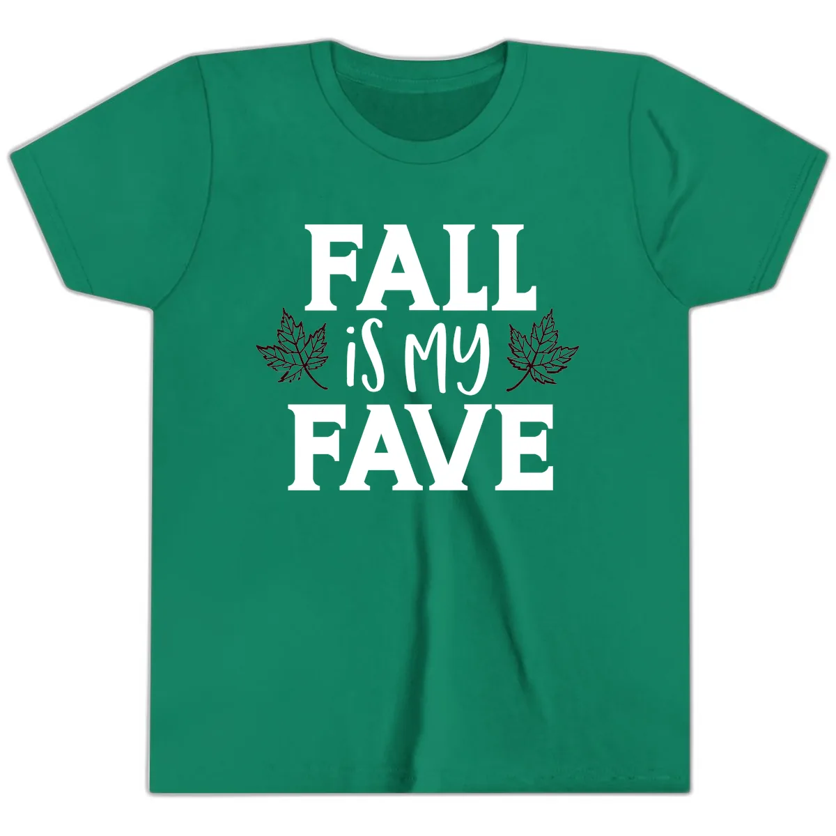 Fall Is My Favorite Season Youth T-Shirt in Kelly
