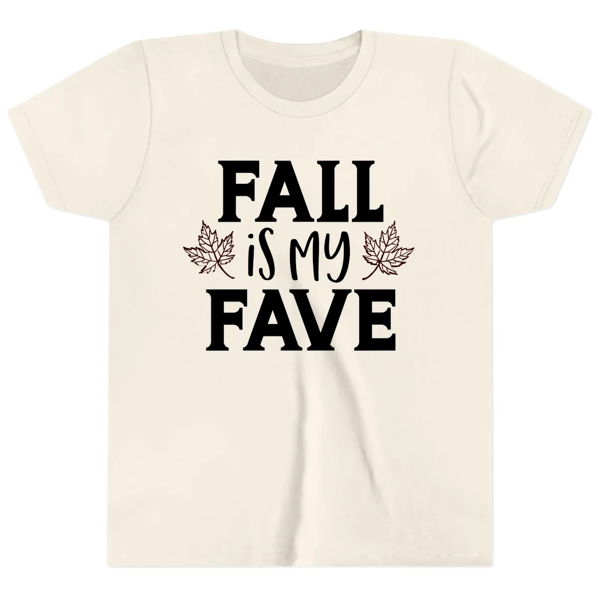 Fall Is My Favorite Season Youth T-Shirt in Natural