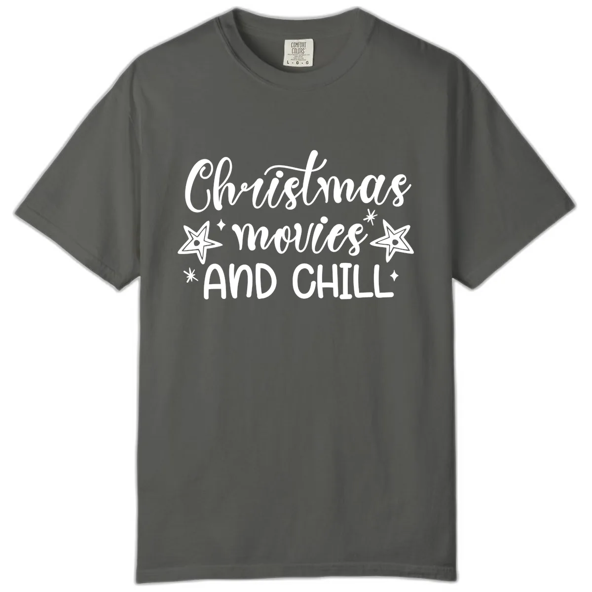 Christmas Movies And Chill Design Comfort Color in Pepper