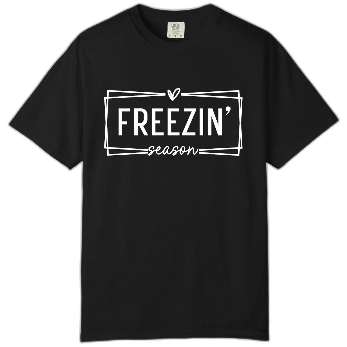 Freezin' Season Winter Graphic Comfort Color in Black
