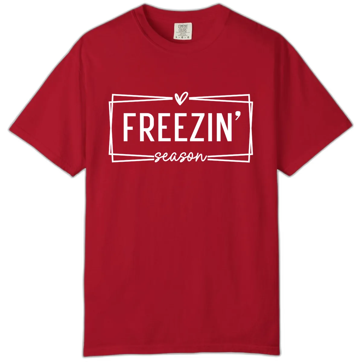 Freezin' Season Winter Graphic Comfort Color in Red