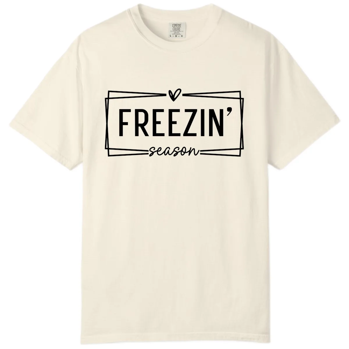 Freezin' Season Winter Graphic Comfort Color in Ivory