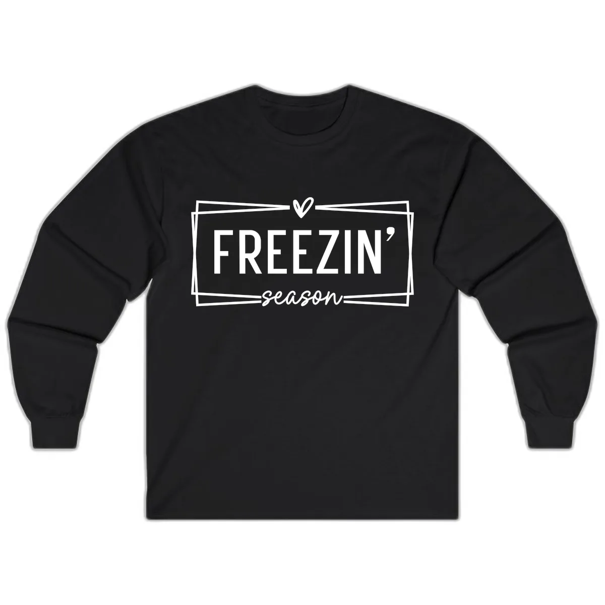 Freezin' Season Winter Graphic Long Sleeve in Black