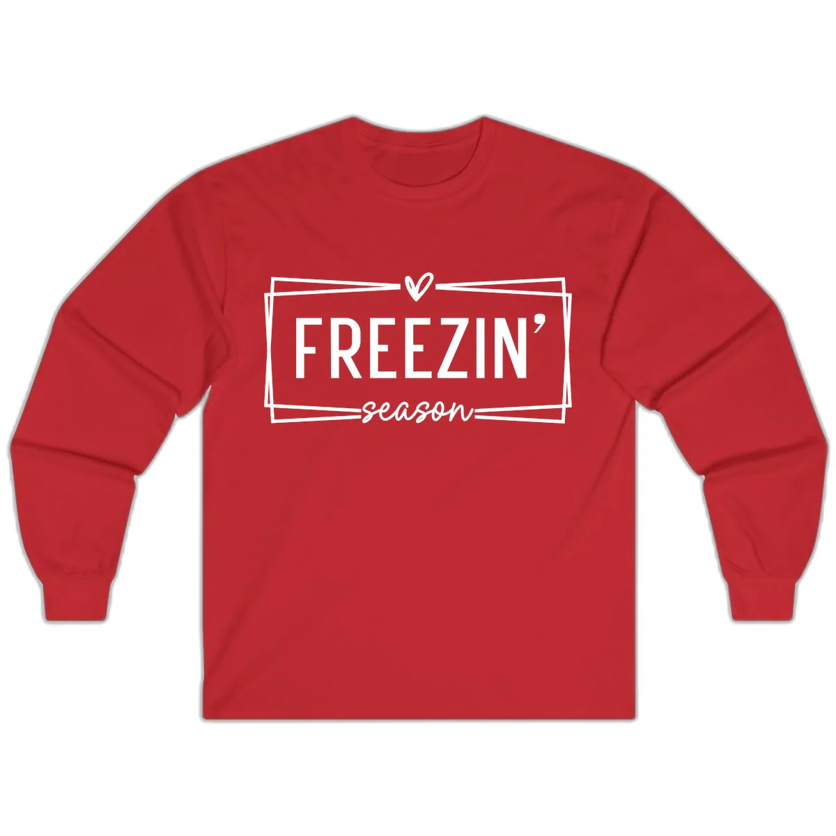 Freezin' Season Winter Graphic Long Sleeve in Red