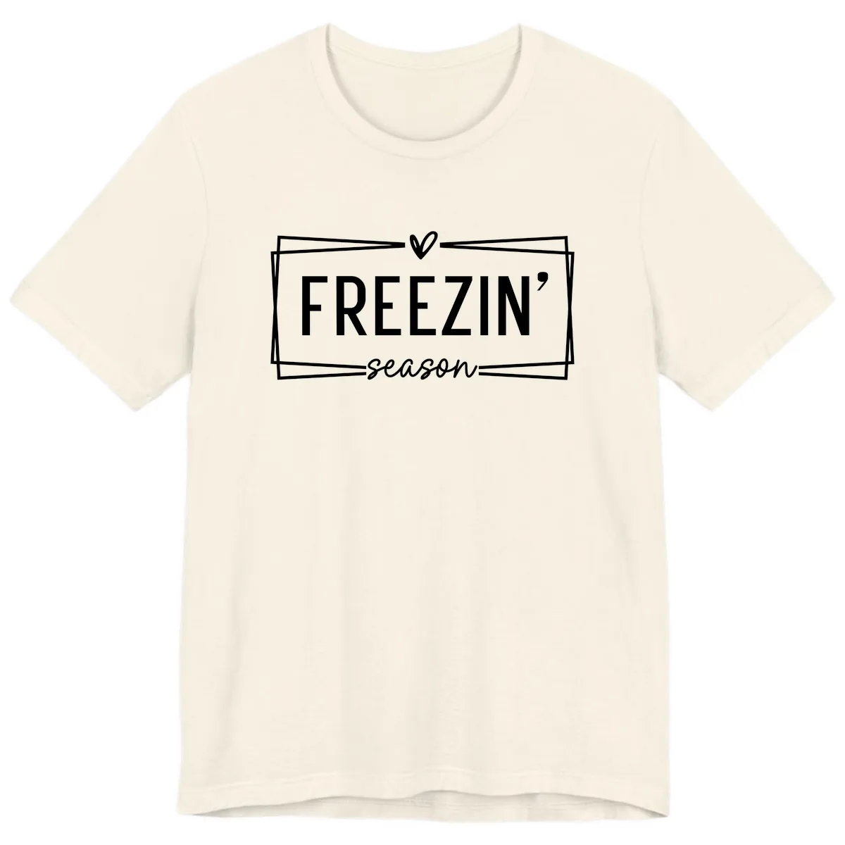 Freezin' Season Winter Graphic Premium T-Shirt in Natural