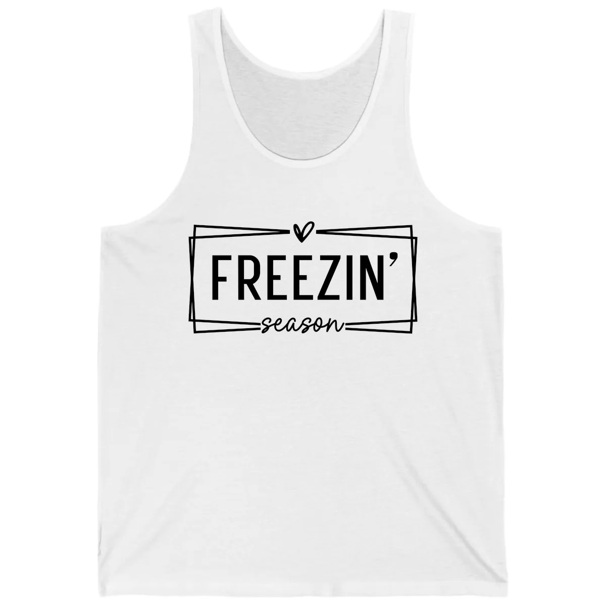 Freezin' Season Winter Graphic Tank in White