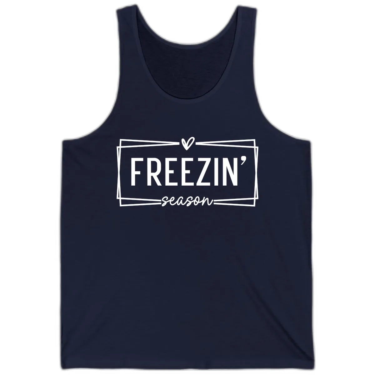 Freezin' Season Winter Graphic Tank in Navy